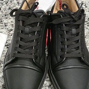Christian Louboutin Black Leather Sneakers